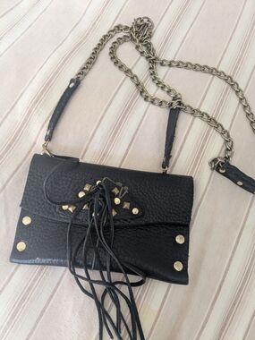 Handmade Leather Purse With Studs And Strap